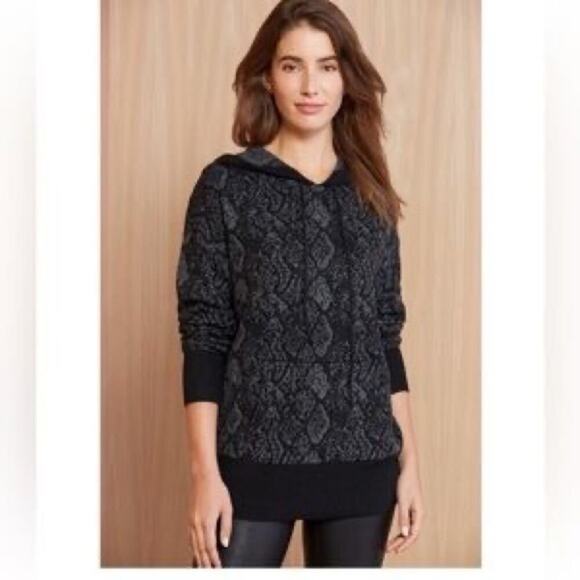 Evereve John‎ Jenn dylan python hooded pullover sweater jacket - Picture 1 of 7